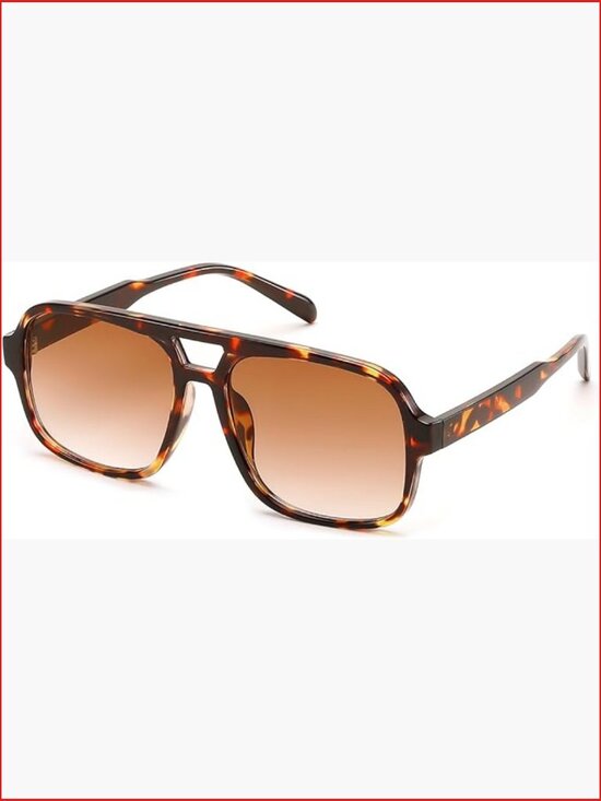 Retro Aviator Square Sunglasses - UV400 Protection Trendy Shades main image 7